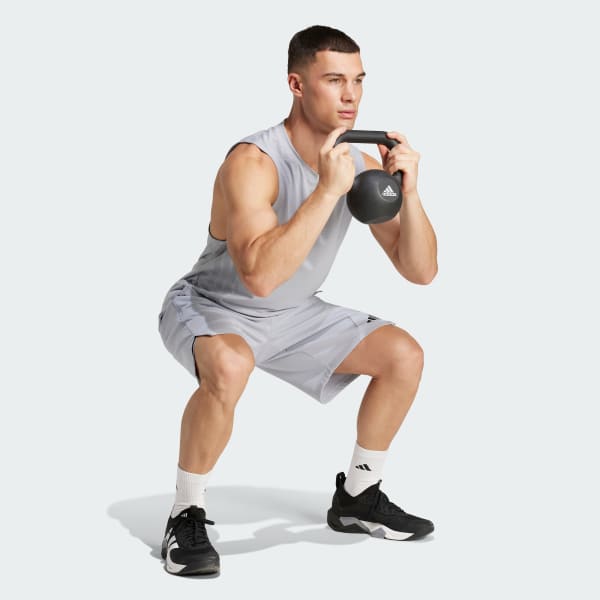 Grey Designed-for-Training 3-Stripes Tank Top