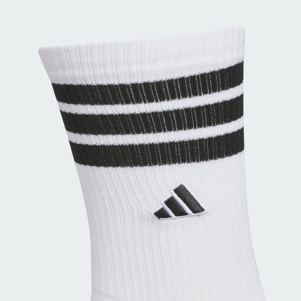 White 3-스트라이프 크루 양말