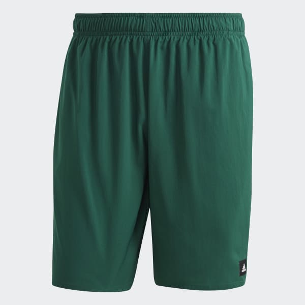 Green Solid CLX Classic-Length Swim Shorts