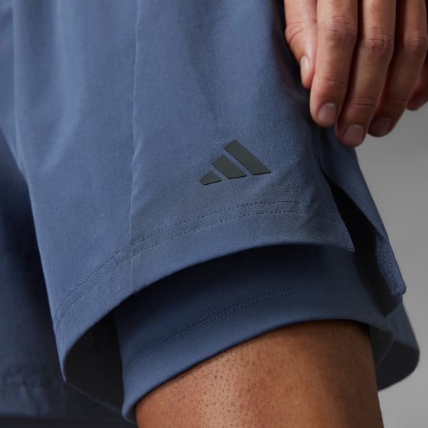 Blue Designed for Training Yoga Premium 2-in-1 Shorts