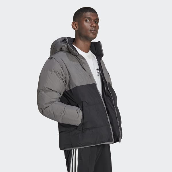 Black adidas RIFTA Down Regen Hooded Puffer Jacket QA530