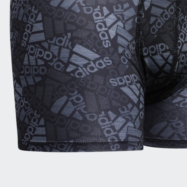 adidas Sport Performance Graphic Boxer Briefs 4 Pairs Black Kids