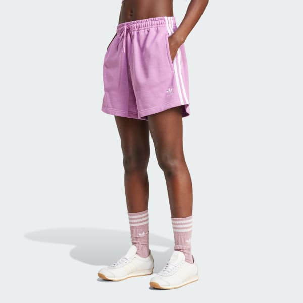 Paars 3-Stripes French Terry Short