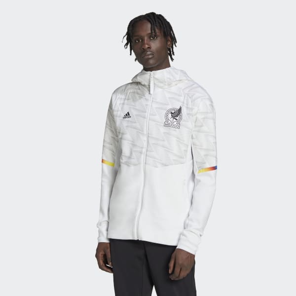 White Mexico Game Day Full-Zip Travel Hoodie BUP94