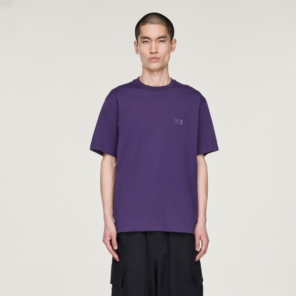 Purple Y-3 Regular Short Sleeve T-Shirt