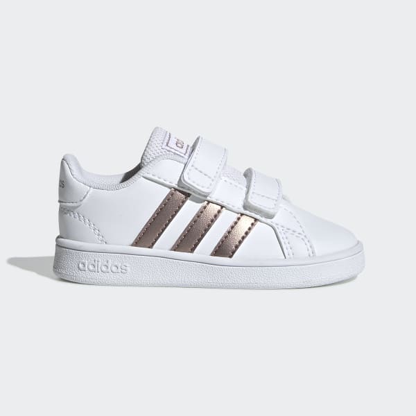 adidas grand court trainers infant girls