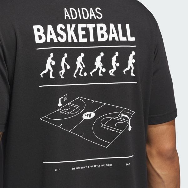 adidas Basketball T Shirt Black adidas UK