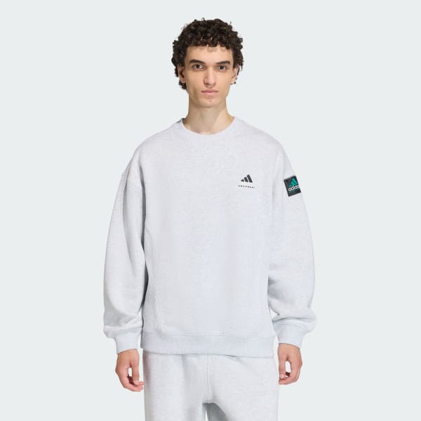 Gris POLERÓN ADIDAS EQUIPMENT DE CUELLO REDONDO ACANALADO