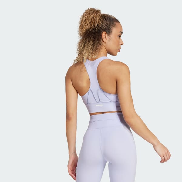 Purple Run Pocket Medium Support Bra