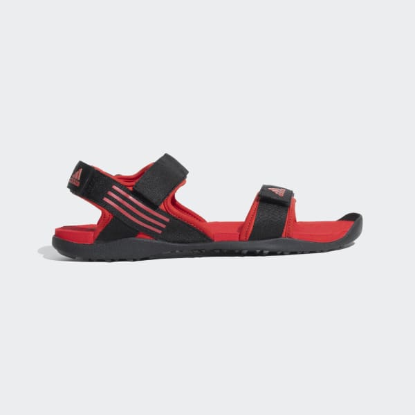 Red shop adidas sandals
