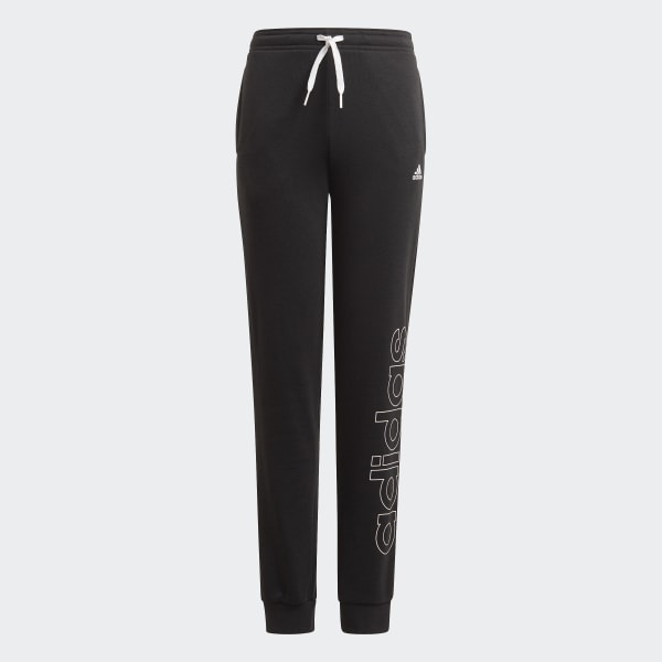 Preto Calças em Moletão adidas Essentials