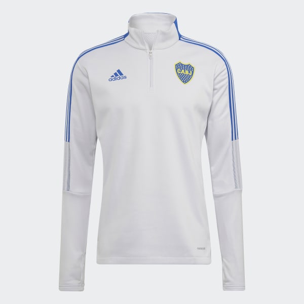 Buzo de sales boca blanco adidas