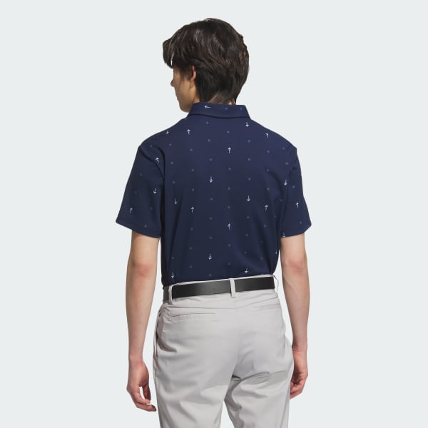 Blue PG Monogram Short Sleeve Polo Shirt