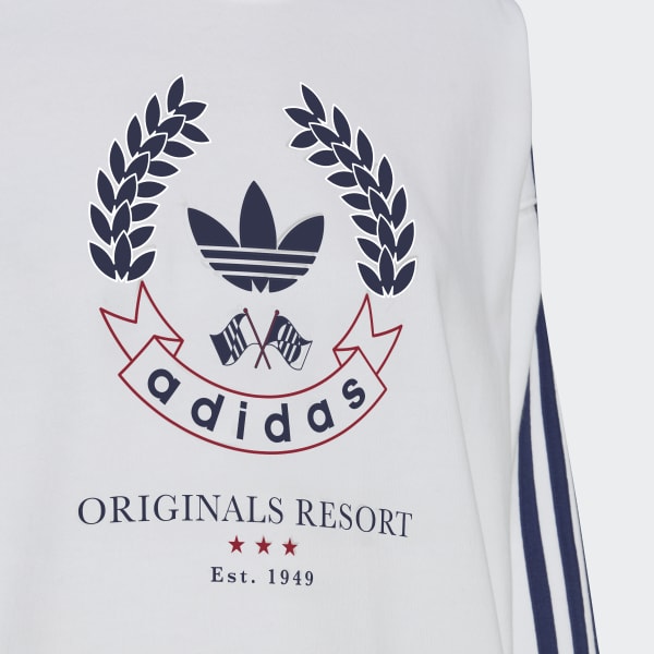 Branco Camisola com Emblema ZL405
