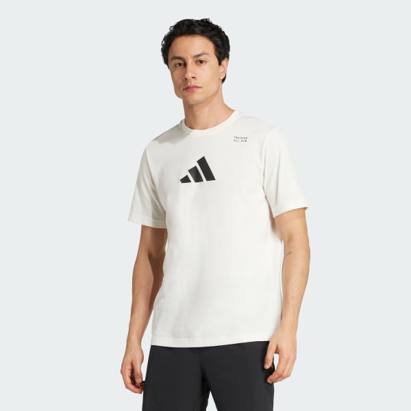 Blanco Playera Graphic de Entrenamiento Category CLIMACOOL