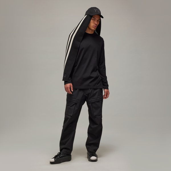 สีดำ เสื้อยืดแขนยาว Y-3