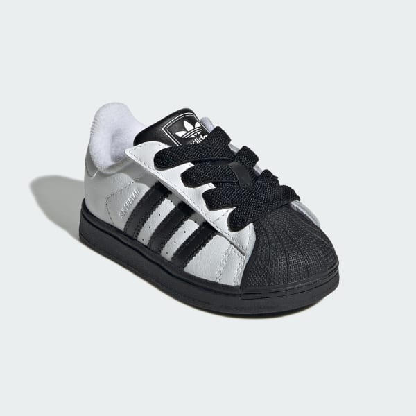 White Superstar II Comfort Closure Elastic Lace Shoes