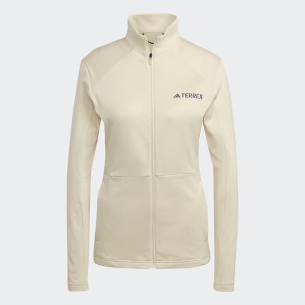 adidas TERREX Full-Zip US Fleece Jacket | Multi Women\'s Beige - Hiking adidas 