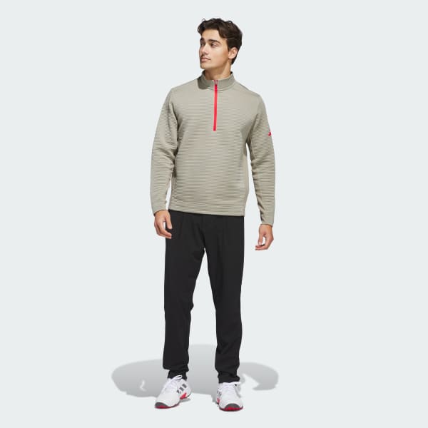 adidas Ultimate365 DWR Textured Quarter-Zip Pullover - Beige
