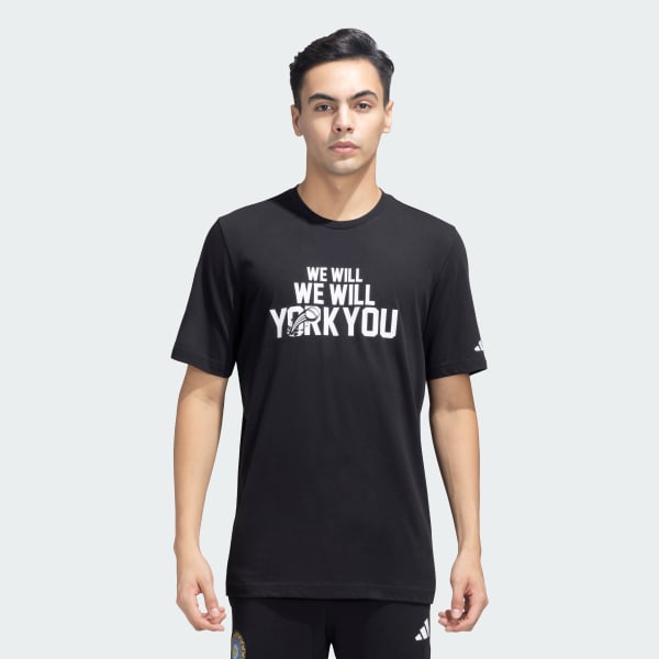 Black ADIDAS CRICKET SLOGAN TEE 