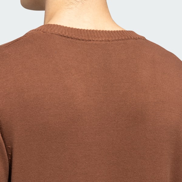 adidas V-Neck Sweater - Brown | adidas India