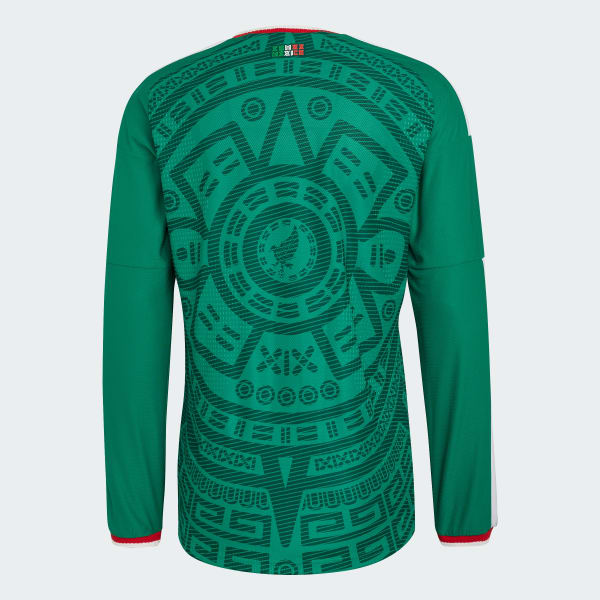 Mexico 26 Home Authentic Long Sleeve Jersey