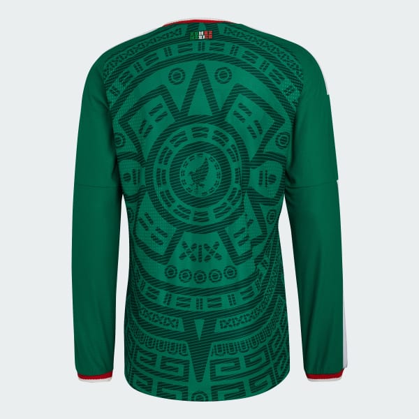 Mexico 26 Home Authentic Long Sleeve Jersey
