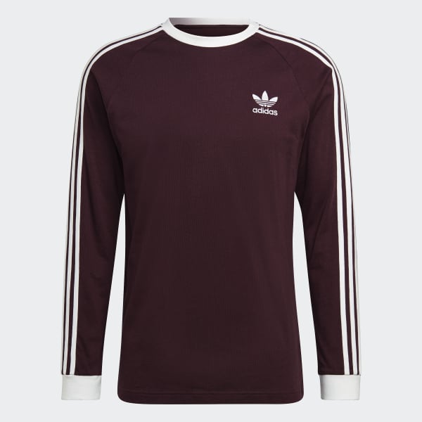 adidas Adicolor Classics 3 Stripes Long Sleeve Tee Red Free Shipping with adiClub adidas US