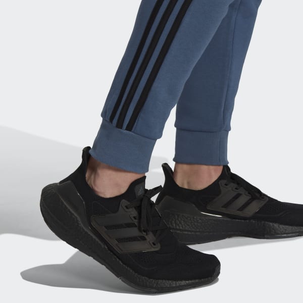 Blue All Blacks Rugby 3-Stripes Sweat Tracksuit Bottoms IXR98