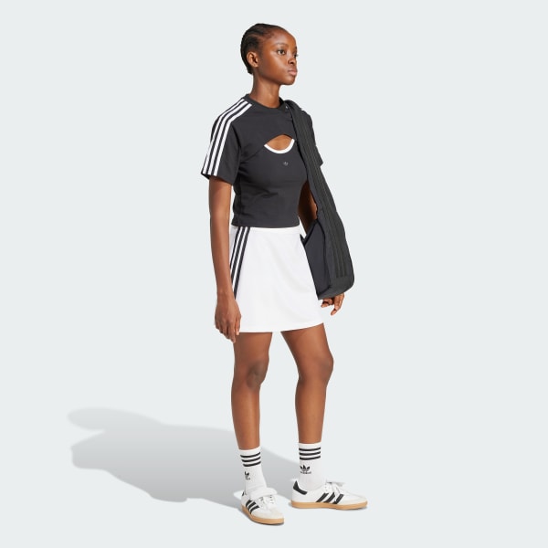 Vit Adicolor 3-Stripes Minikjol