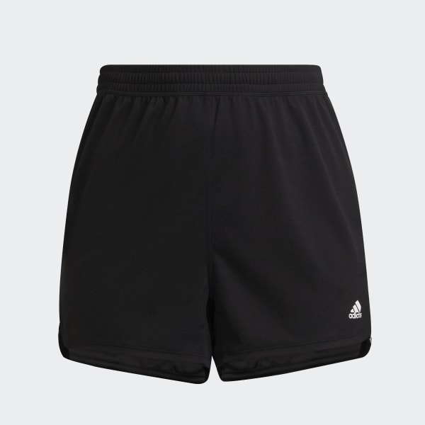 Czerń Pacer 3-Stripes Knit Shorts (Plus Size)