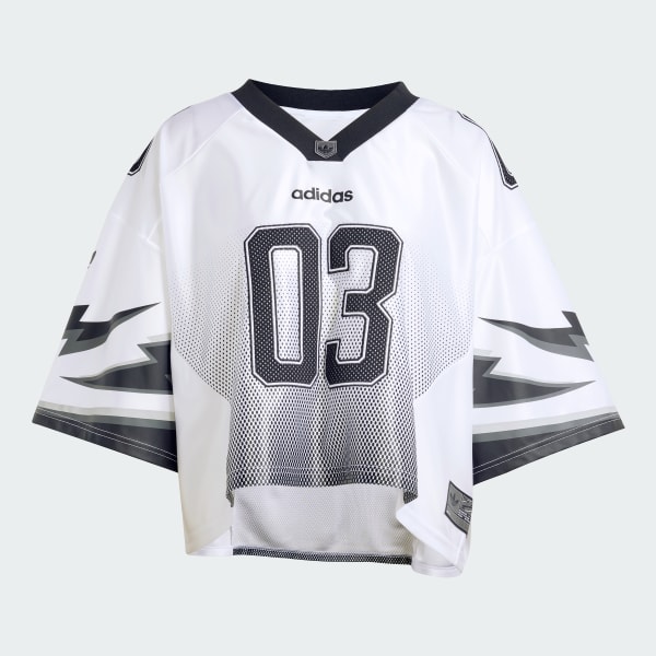สีขาว เสื้อฟุตบอลแฟชันแขนสั้นพิมพ์ลาย Adilenium Season 3