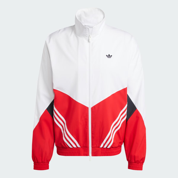 Czerwony adidas Originals Warm-Up Track Top