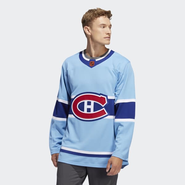 Blue Canadiens Authentic Reverse Retro Wordmark Jersey
