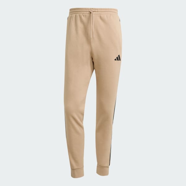 Brown Essentials 3-Stripes Fleece Pants