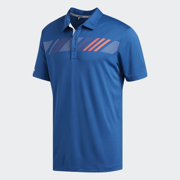 adidas 360 Print Polo Shirt - Blue 