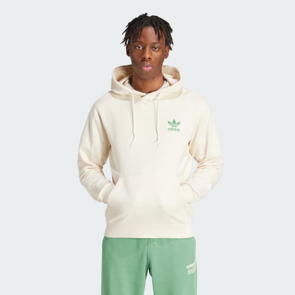 Blanco Polera con Capucha Estampado adidas