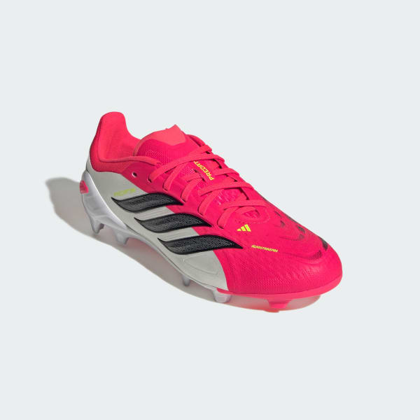 Red PREDATOR ELITE Firm Ground Football Boots Kids