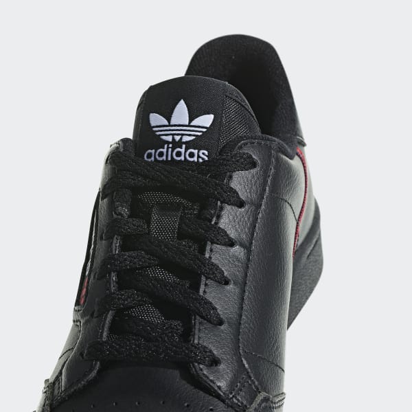 Kids Continental 80 Core Black and Scarlet Shoes | adidas UK