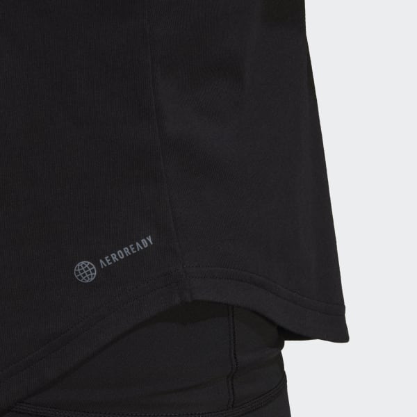 Negro Polera sin Mangas Made for Training Logo Estampada AEROREADY Espalda Deportiva MMX08