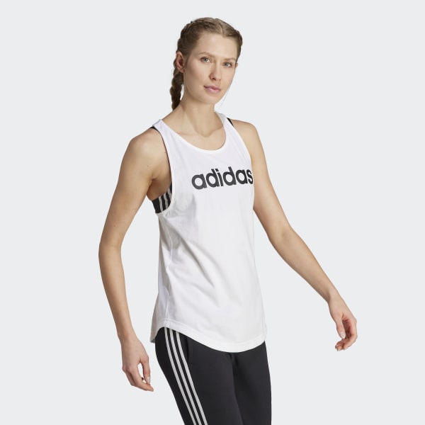 adidas Essentials Loose Logo Tank Top - White | Free Shipping with ...