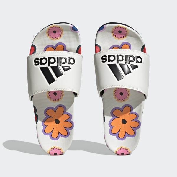 Adidas adilette floral slides hot sale