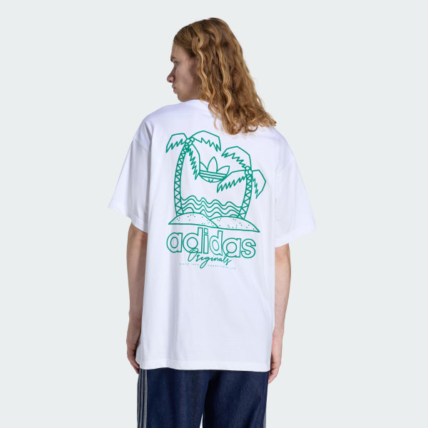 Putih T-SHIRT OUTLINE PALM