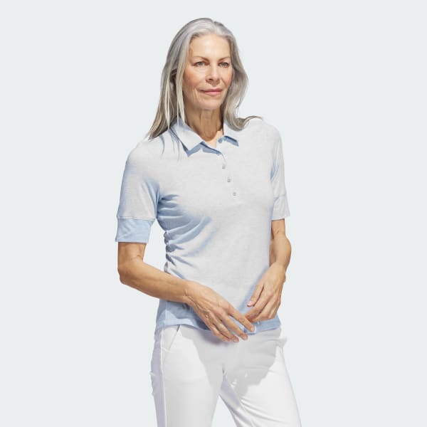 Blue Mélange Golf Polo Shirt