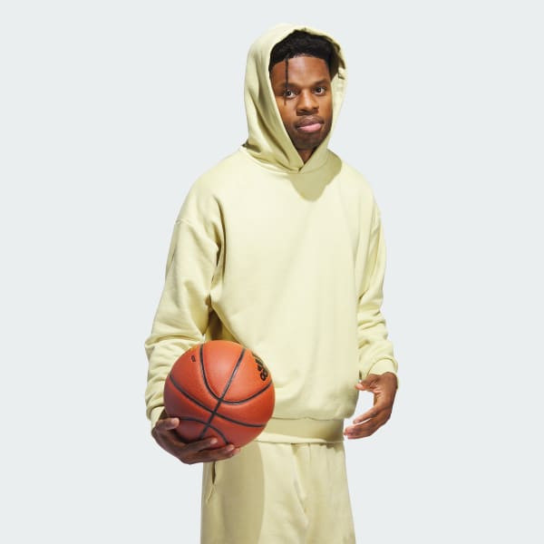 Yellow Basketball Sueded Hoodie