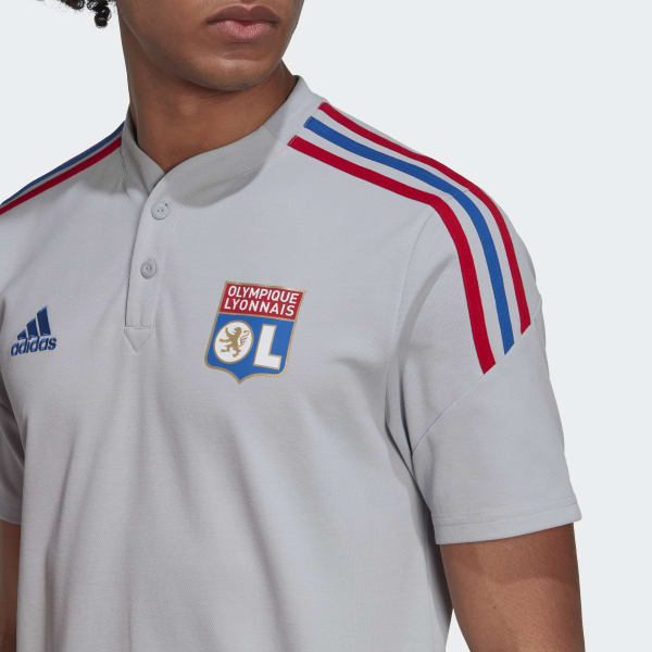 Grey Olympique Lyonnais Tiro 21 Training Polo Shirt IR416