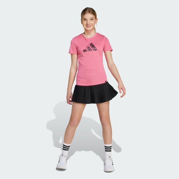 Pink CLIMACOOL Animal Training Slim Graphic T-Shirt Kids Girls