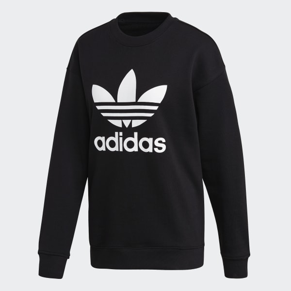 adidas Trefoil Crew Sweatshirt Black adidas Thailand