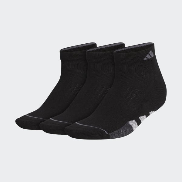 Black Cushioned Low-Cut Socks 3 Pairs HFC10A