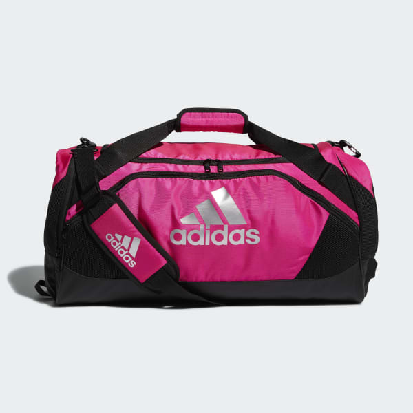 black and pink adidas duffle bag
